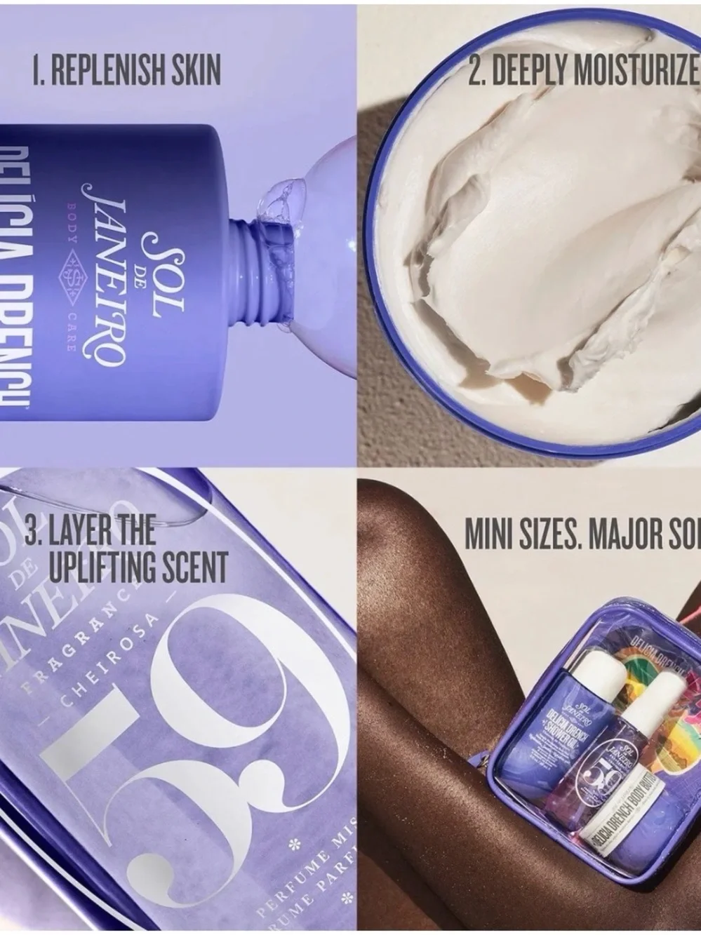 Sol de Janeiro Delicia Drench Bath & Body Set - Purple